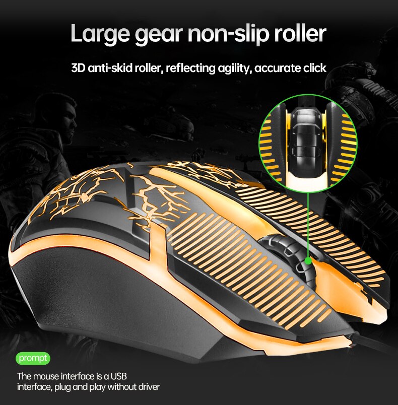 Mechanical Keyboard Gaming Keyboard and Mouse 104 keys with backlight USB Wired Backlit keyboard for pro PC Laptop gamer