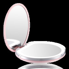 Tocador de maquillaje compacto, portátil, plegable, 5 colores, Led para espejo de tocador