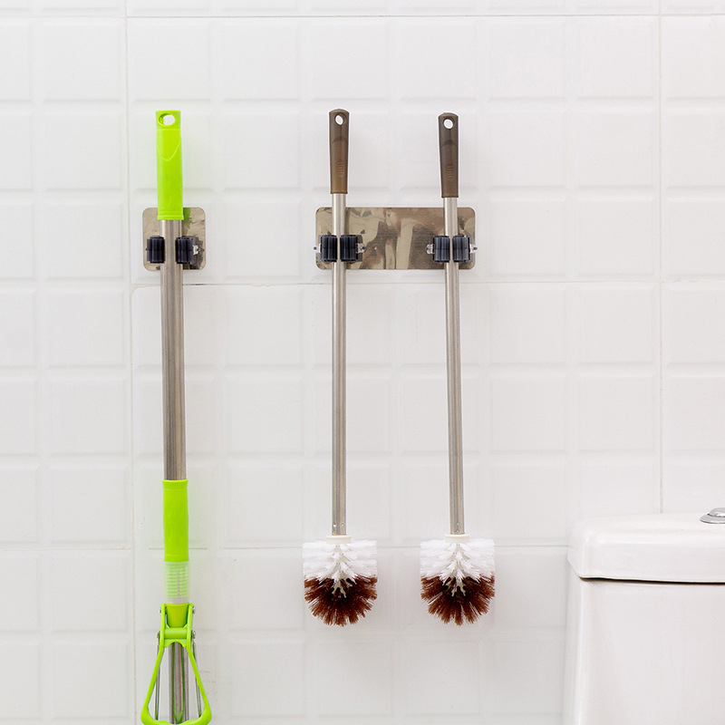 Adhesive Multi-Purpose Hooks Wall Mounted Mop Organizer Holder RackBrush Broom Hanger Hook Kitchen bathroom Strong Hooks