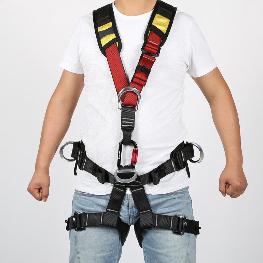 Outdoor Rock Climbing Aerial Work Rappelling Shoulder Safety Belt Harness Equip