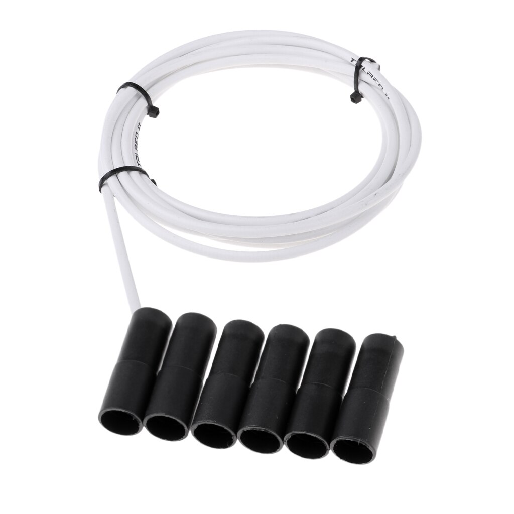 1 Roll 3 meters Brake Cable Housing Bike Brake Cable Housing Hose Cover Guard & End Cap Dust Cover with 6 Brake Cable Caps: White