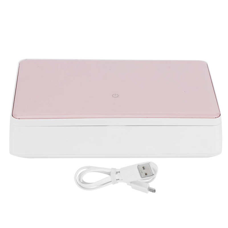 Intelligent Cellphone Cleaning Box Aromatherapy Ultraviolet Cleaner Machine USB Powered DC5V Household Cleaning Supplies: Pink