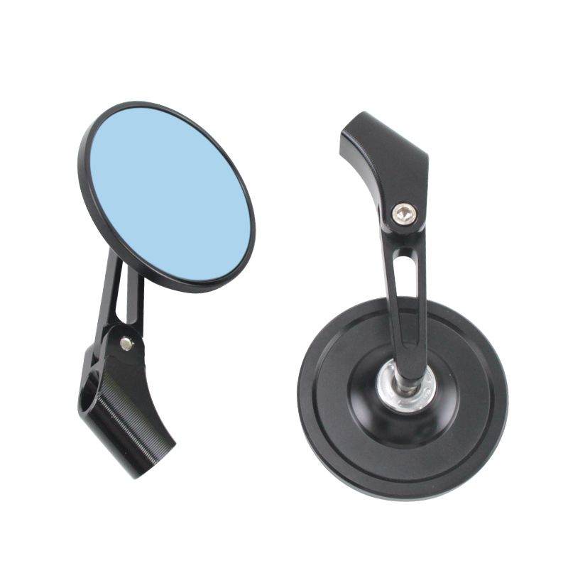 Motorspiegels Achteruitkijkspiegel Zijkant Ronde bromfietsen Spiegelaccessoires Handle Bar End Montage Motor Off-Road Universeel: Default Title