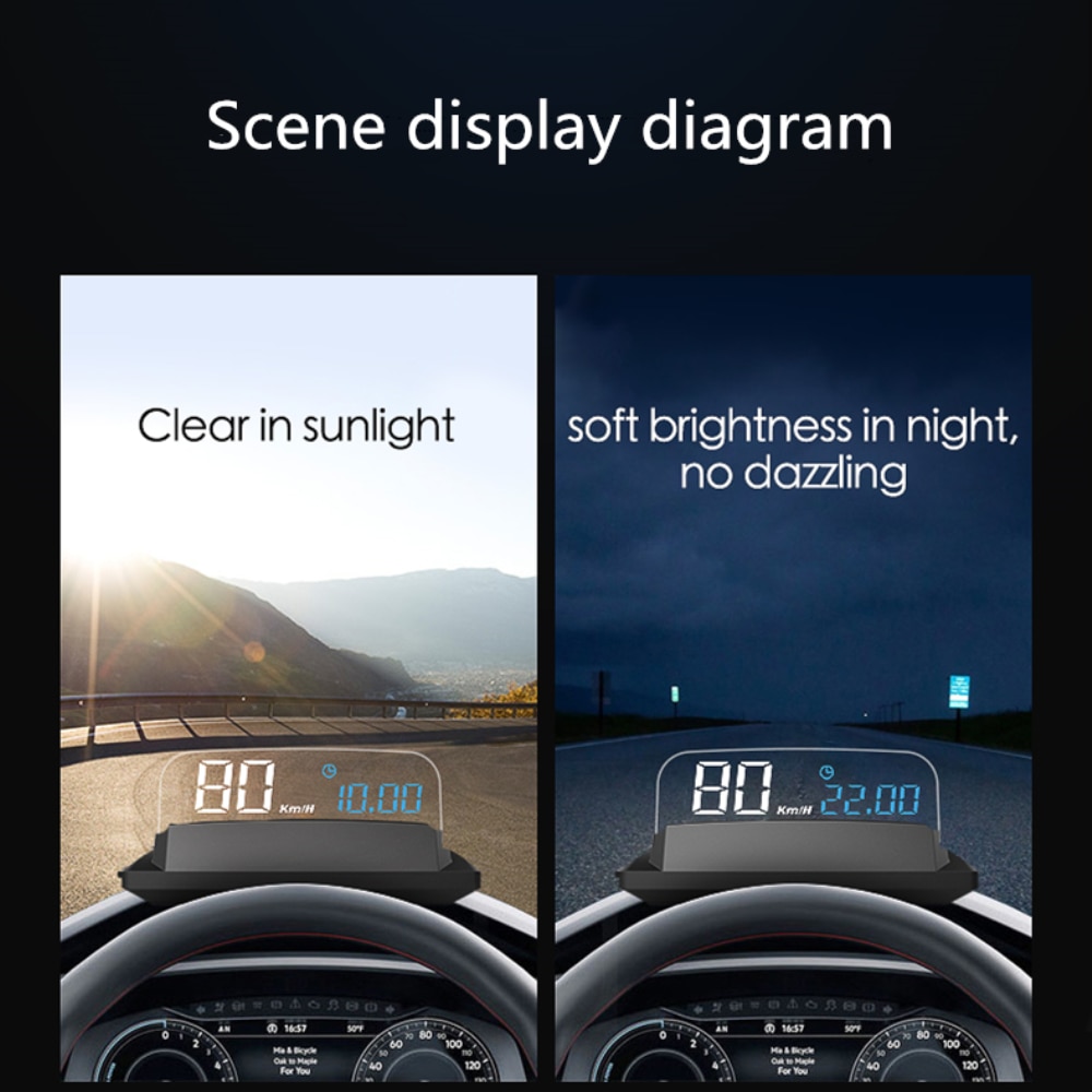 G3 Smart Car Head Up Display GPS Speedometer For Vehicle Motorcycle Digital Speed Projector With Hood HUD Car Electronics