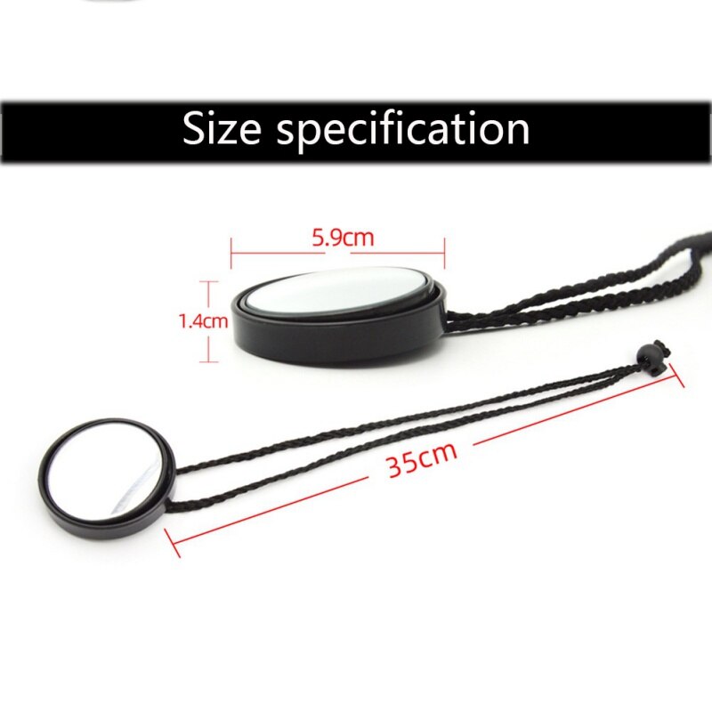 Safety Rear View Mirror Scuba Diving Diver With Lanyard BCD Gear Equipment Diving Mirror Rear View Mirror Portable Black White