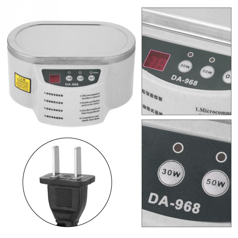 220v 600ml 30w/50w ultralydsrenser briller smykker laboratorium eksperiment rengøring tank maskine cn stik