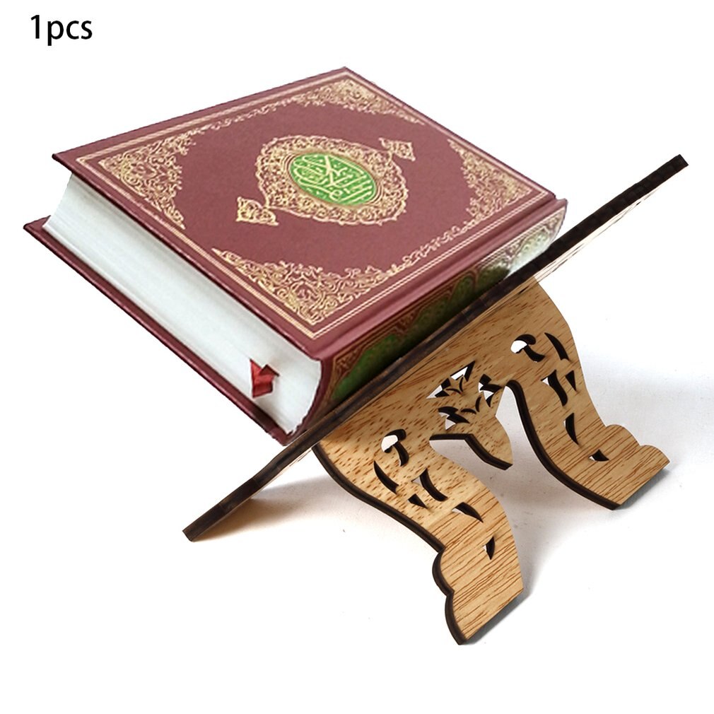 Kuran Quran Koran Holy Book Stand Holder Wooden Plaque Islam Eid Ramadan Mubarak Home Decoration