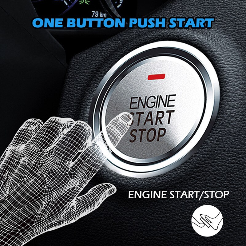 Remote Engine Start Stop Central Locking Push Button Starting Device Car Alarm With Autostart Ignition System Keyless Start Cars