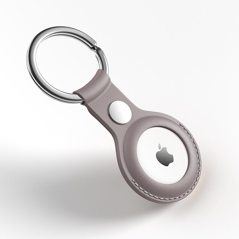 Læder airtag holder til apple airtag etui air tag nøglering etui beskyttende cover shell tracker anti-ridse