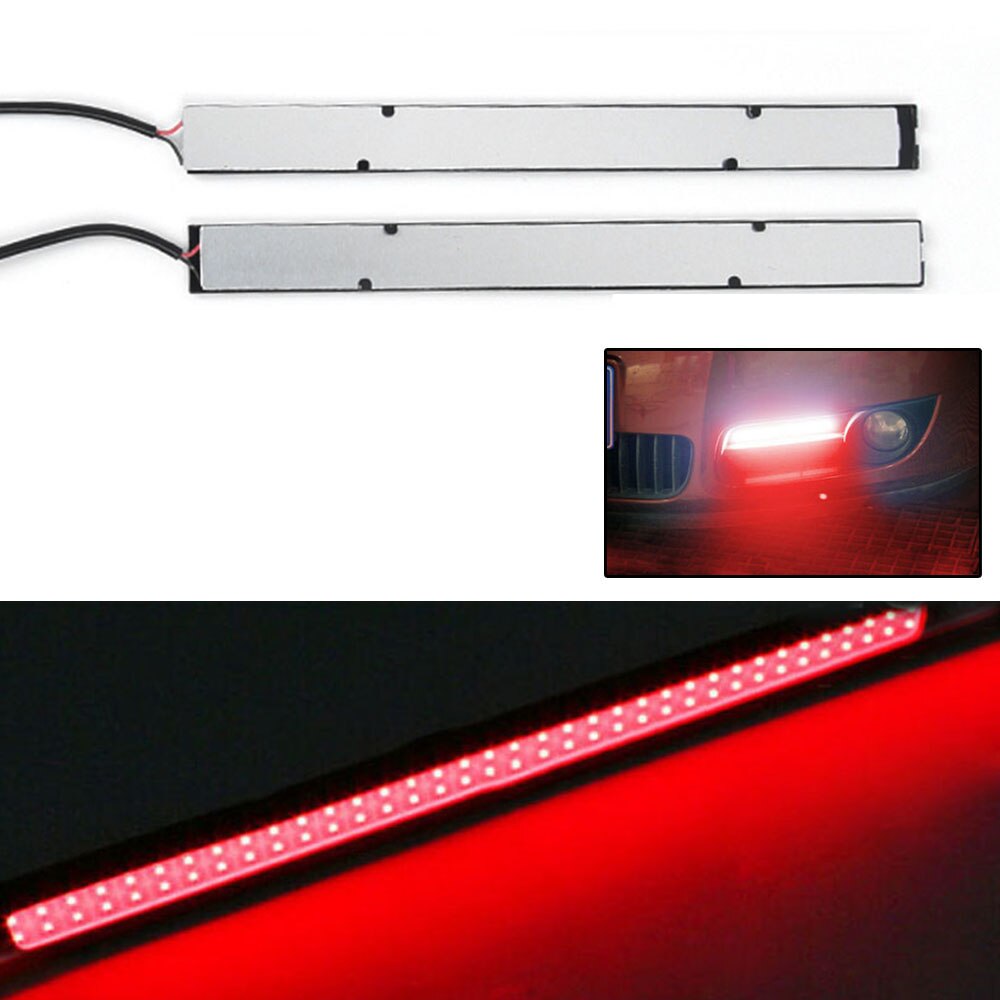 Sæt bil led lys strip rød udskiftning lysende 2 stk 12v drl kørsel