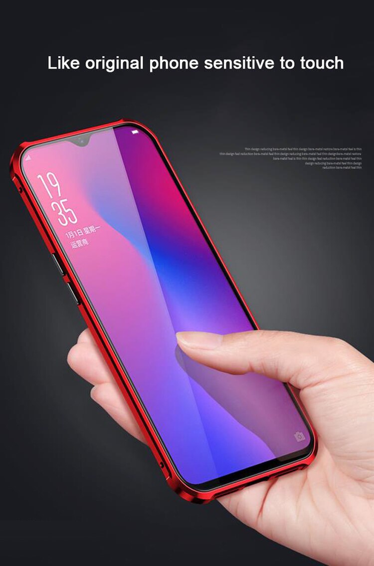 360 grad Protector Magnet Fall Für OPPO A3S Stoßfest Fall Für OPPO AX7 BumperFront und Zurück Glas Fall Abdeckung Für OPPO F9