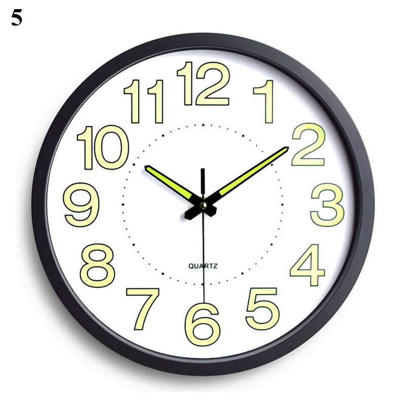 Reloj de pared fluorescente de estilo antiguo Vintage para el hogar, sala de estar, oficina y cocina, 30cm, 1 unidad