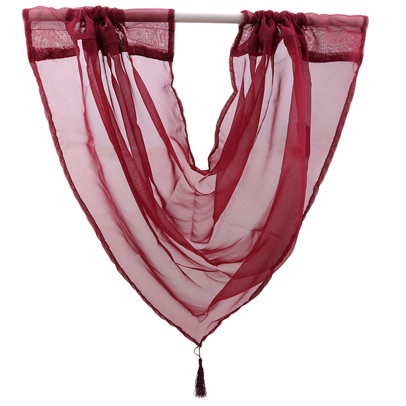 Romantique moderne couleur unie Translucidus fenêtre gaze maison rideau pour la décoration de la maison salon chambre décoration simple PC