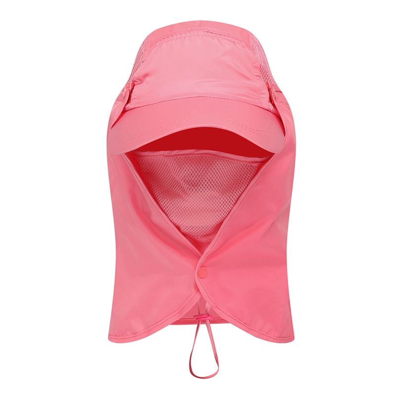 Aba larga Bucket Hat com Tampa Do Pescoço, Outdoor Proteção Solar Chapéus, Quick Dry, Verão Caps, Respirável, Caça, Pesca: Vermelho