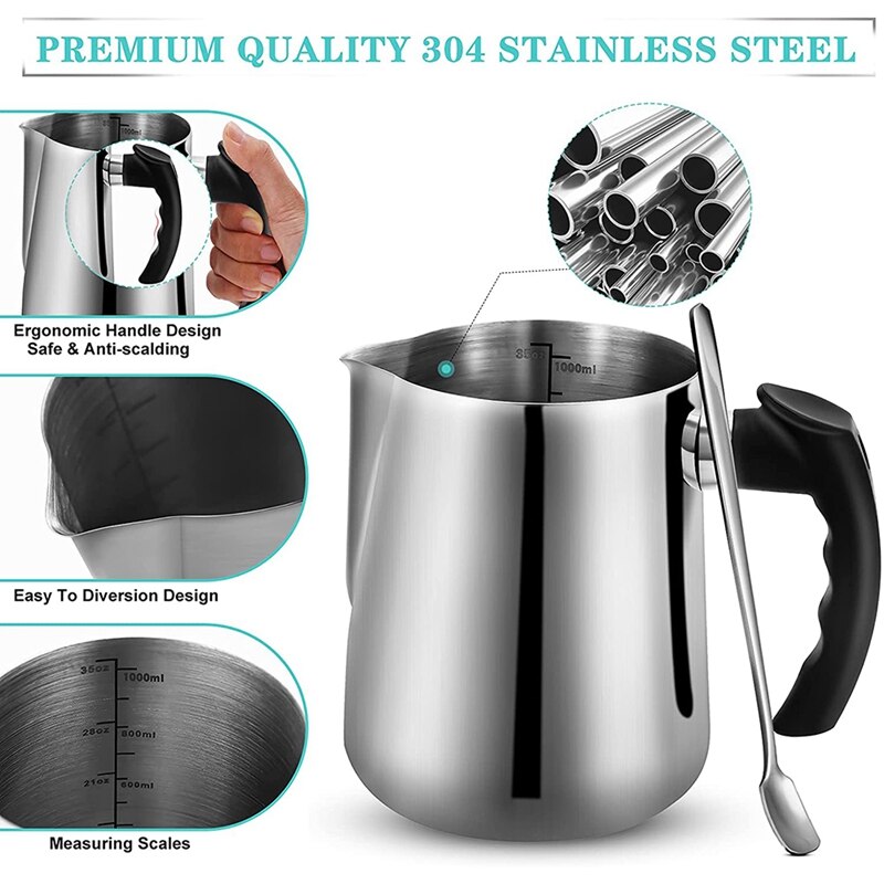 Candle Making Pouring Pot DIY Candle Making Kit,Stainless Wax Melting Pot with Heat-Resisting Handle 2 Candle Making Jar