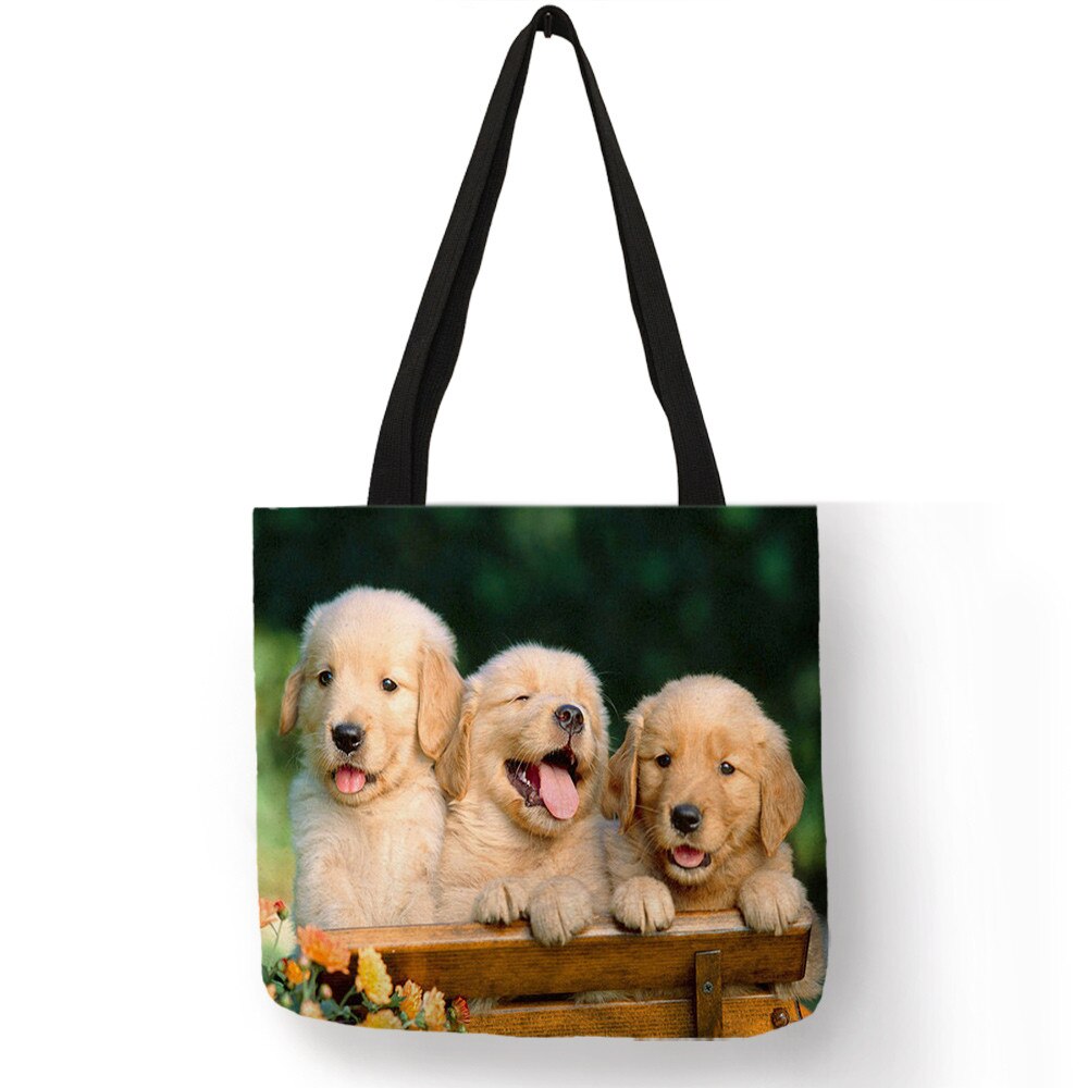 Nette golden Retriever Druck Tote Tasche Für Frauen wiederverwendbar Große Kapazität einkaufstaschen Dame Tote lässig Schulter Taschen: 005