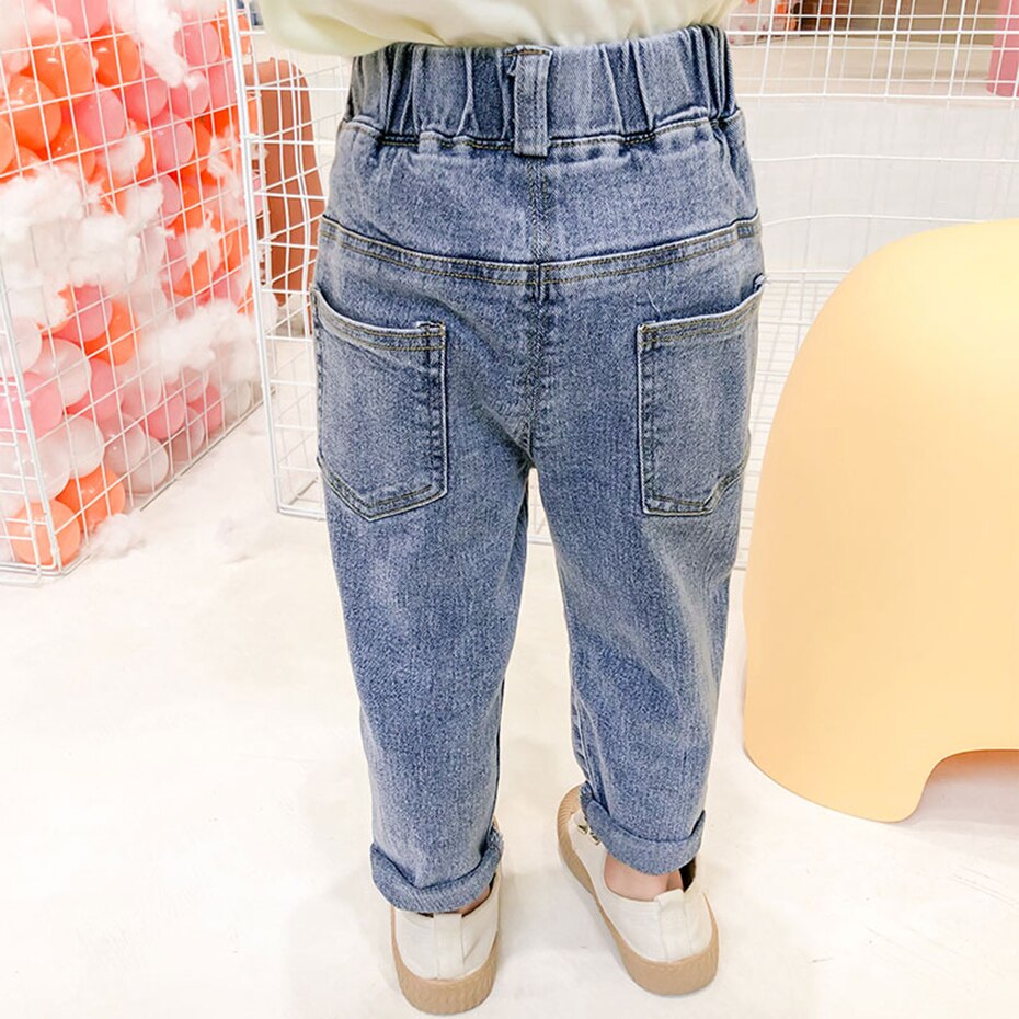 Baby Jeans Effen Kleur Jeans Meisje Patchwork Kids Jeans Meisjes Lente Herfst Meisjes Kleding