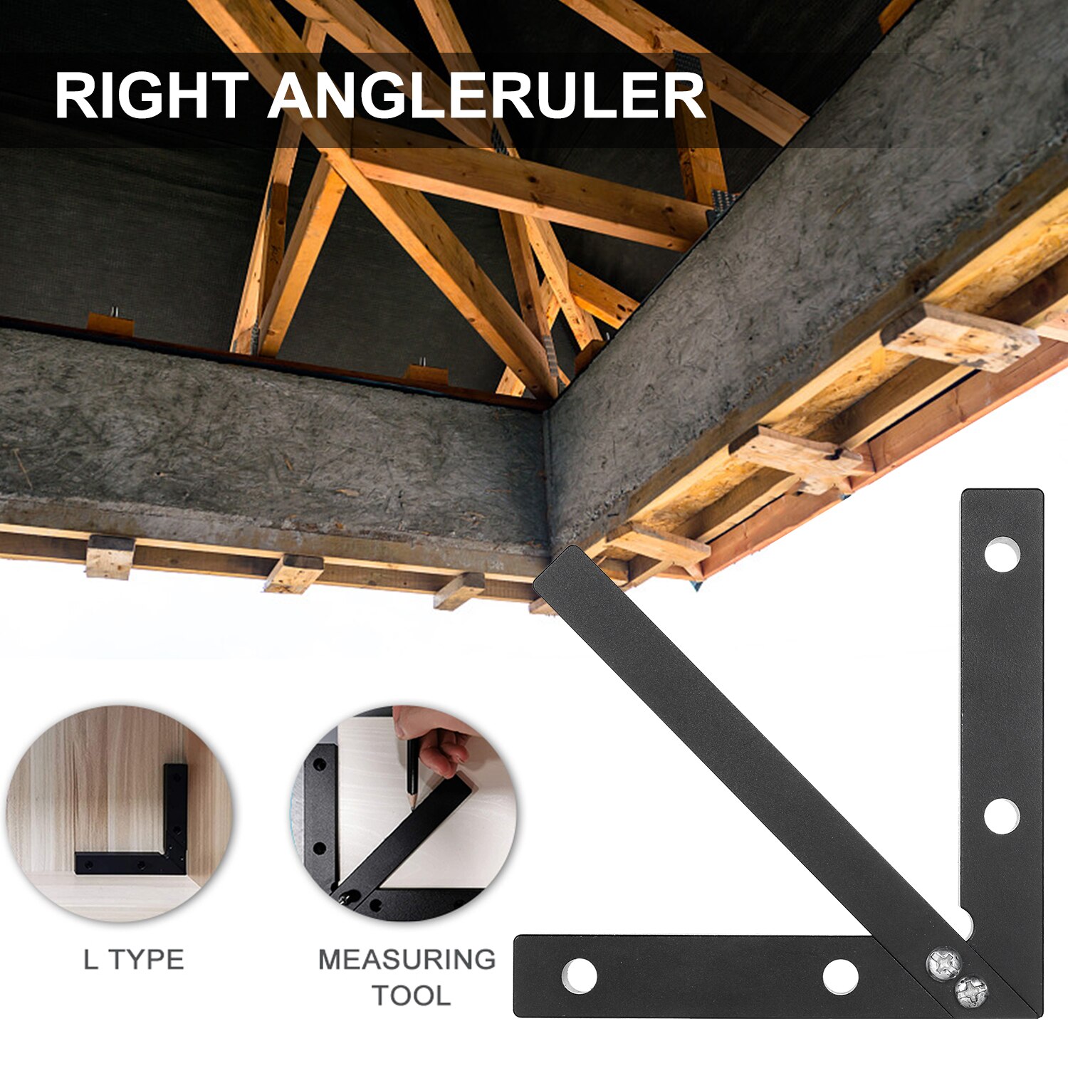 Center Finder Square Center Scribe Measuring Tool 45/90 Degree Right Angle Line Gauge Carpenter Ruler Aluminium Alloy Woodwork