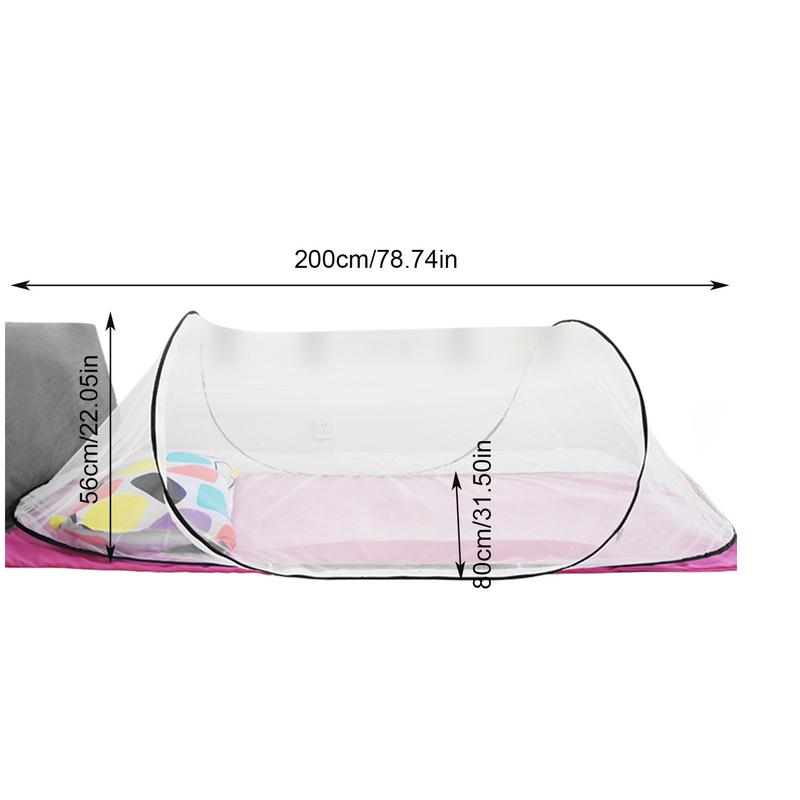 Tenda a rete pieghevole tenda a rete Fine per biancheria da letto sacco a pelo leggero Fly Net grande spazio campeggio Fly Net Bed per l'estate