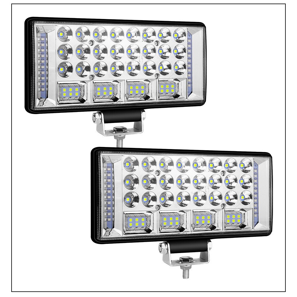 1PCS 6000K 204W Car LED Work Light 8 Inch Wide Flashing Left And Right Daytime Running Light Auxiliary Light Modified Light