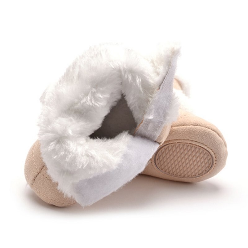 Winter Baby Laarzen Zachte Pluche Bal Laarsjes Voor Baby Meisjes Anti Slip Sneeuw Boot Warm Houden Crib Schoenen 0-18M