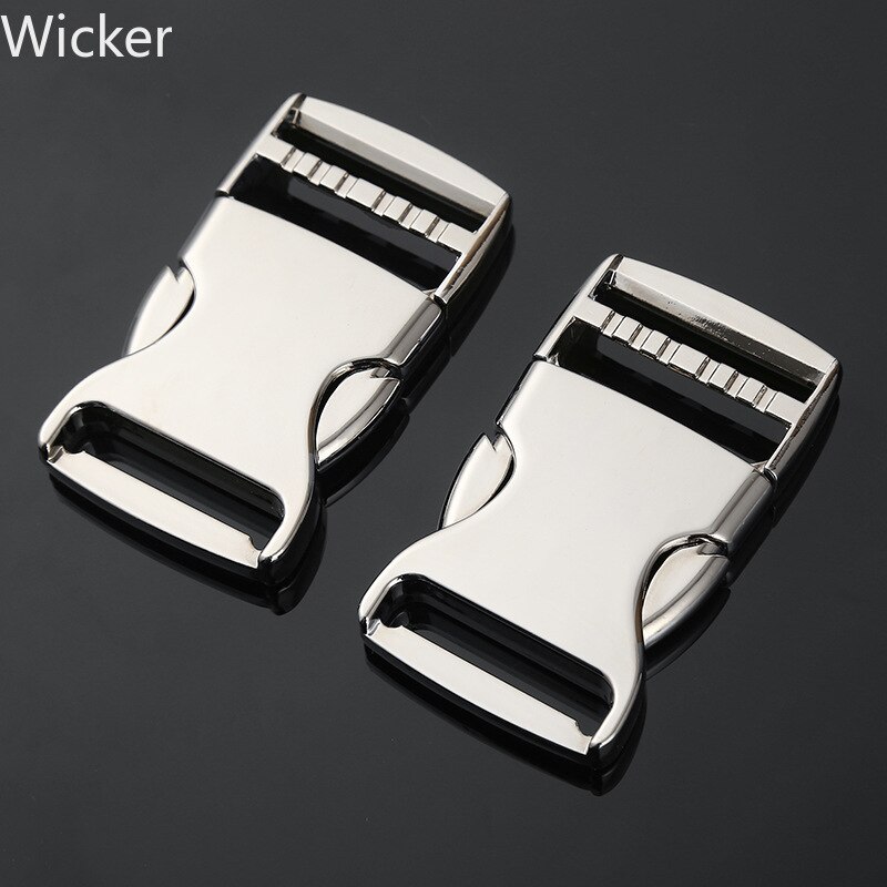 Heavy Duty Metal Side Release Buckle for Luggage Webbing Belt Backpack Diy Silver Plating Insert Fastener for Travel Bag Camping