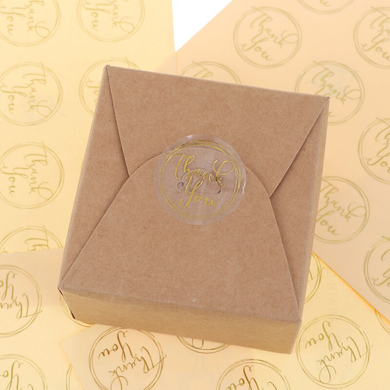 120 Pcs 3.5cm Round Sealing stickers Transparent Thank You Seal Stickers DIY Deco Sticker Label Stationery Supplies