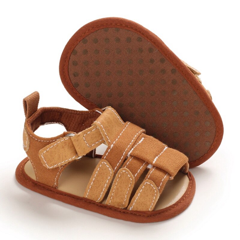 Bébé sandales enfant en bas âge infantile creux doux berceau semelle toile chaussures filles garçons enfants doux berceau Prewalker sandales sabots