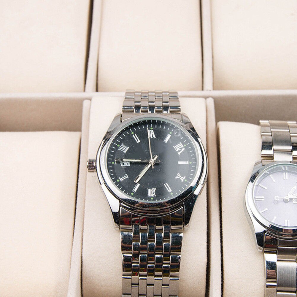Smart Watch Storage Box Faux Leather Watch Box Display Case Organizer 12 Slots Jewelry Storage Boxes Watch Display Case