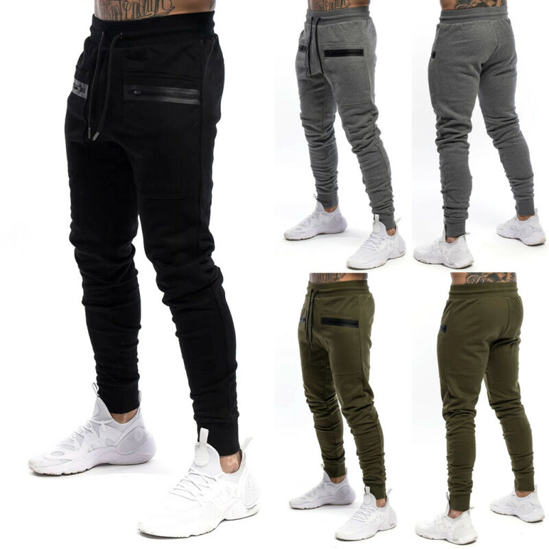 Männer Sport Hosen Lange Hosen Trainingsanzug Fitness Workout Jogger Gym Jogginghose Männlichen Kordelzug Tasche Hosen