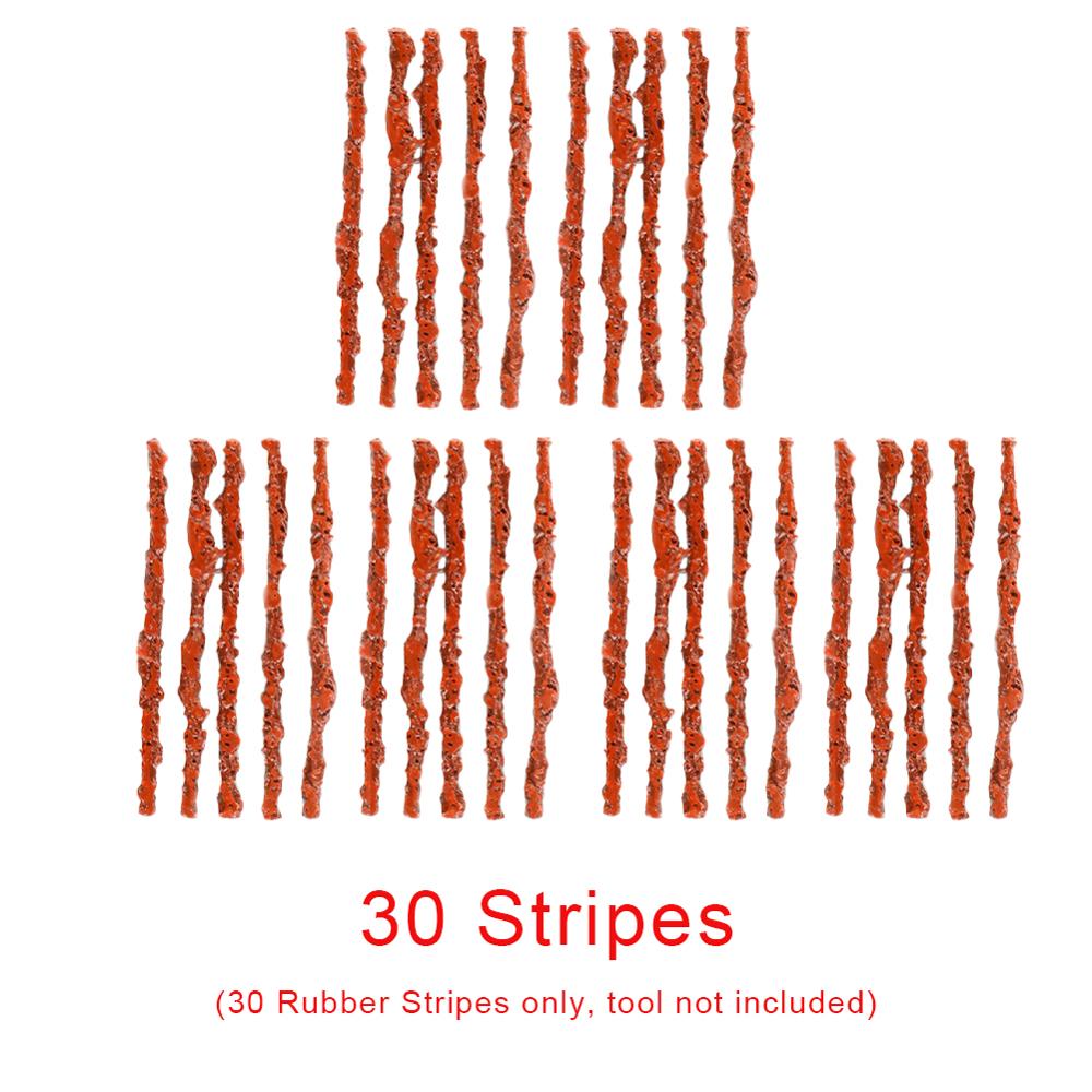 Fietsband reparatiegereedschap voor tubeless banden bandenboor voor dringende lekke banden lijmvrije reparatie optioneel 10/30/100 stuks rubberen strepen: 30 strepen