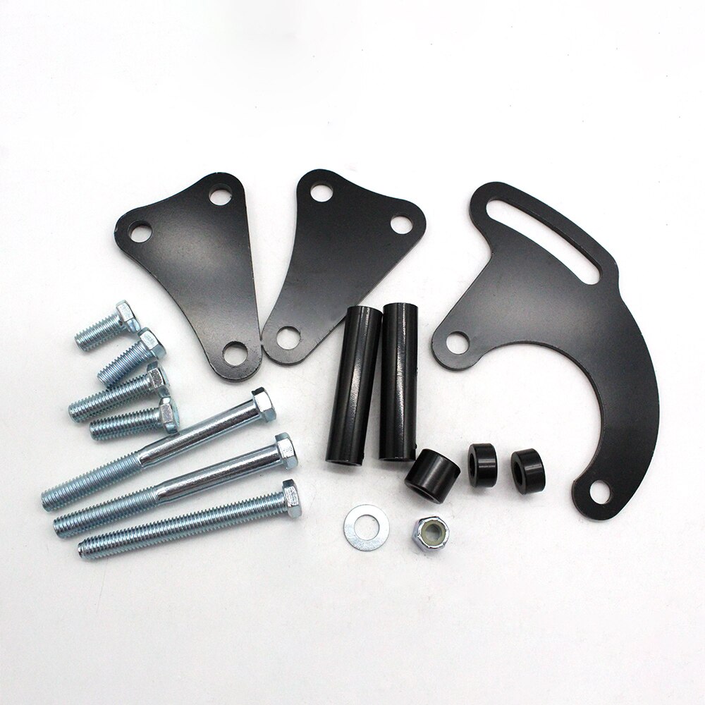 For Chevy Big Block Power Steering Pump Bracket Black Long/WP 396 427 454 502#3833