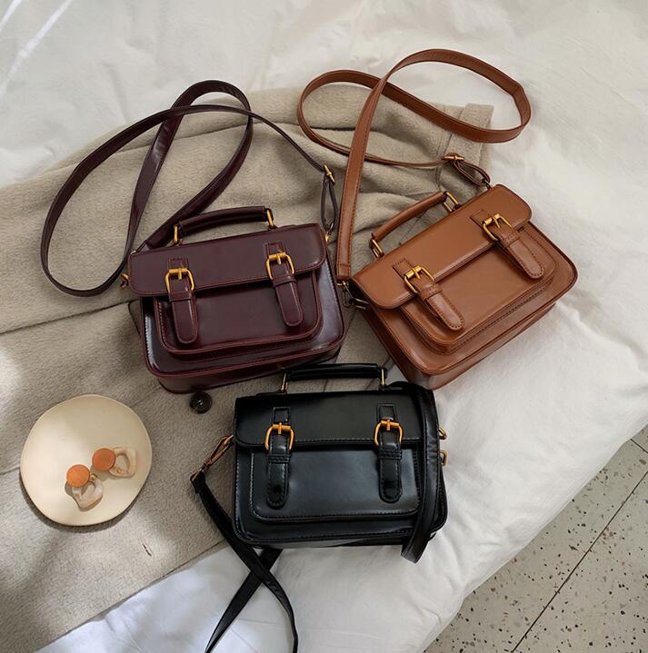 Sac à main Vintage carré en cuir PU pour femmes, sacoche tendance de styliste, sacoche à bandoulière Portable,