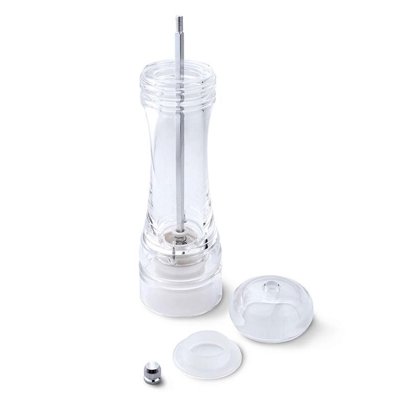 Pepper Grinder Acrylic Adjustable Coarse Salt Mill Grinding Transparent Manual Grind Bottle Tool Kitchen Accessories