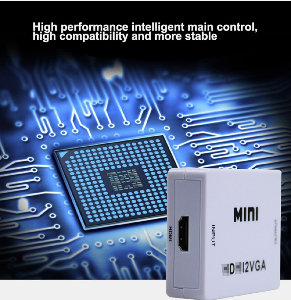 Cool dier mini hdmi till vga adapter hdmi 2 vga converter digital analog  hd 1080p för pc laptop surfplatta displayer hdmi vga