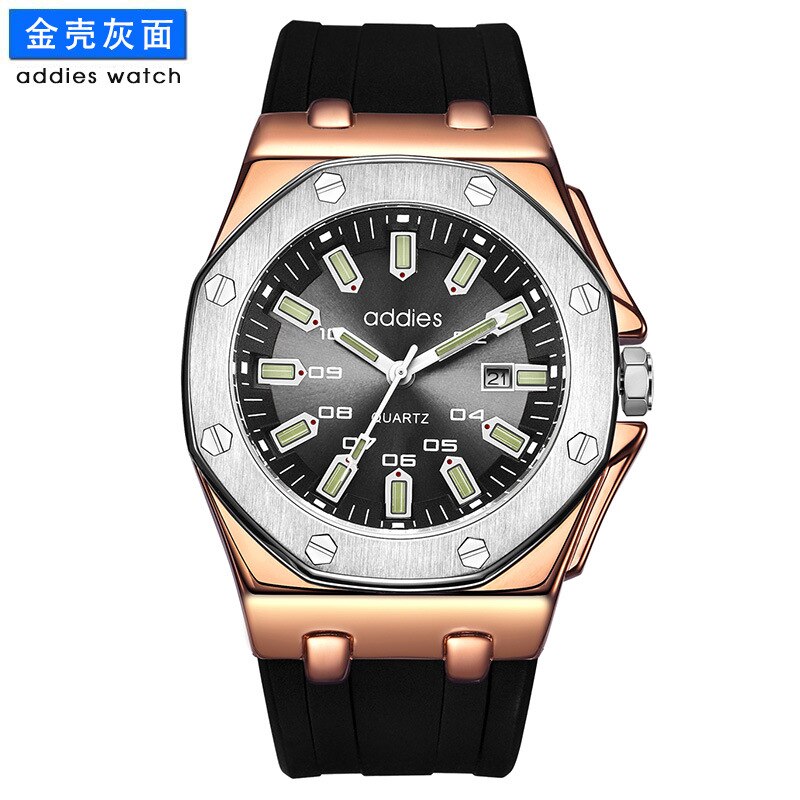 Aidis Heren Horloge Lichtgevende Waterdicht Business Ap Horloge Heren Horloges: Gold shell gray