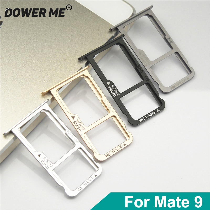 Dower Me Nano Sim-kaart SIM Tray + Micro Sd-kaart Houder Adapter Voor Huawei Mate 9 Vervanging