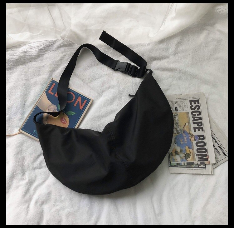 Solid lynlås til kvinder og #39 ;s nylon hobo crossbody skuldertasker stor tote pung afslappet rejse indkøbstaske: Default Title