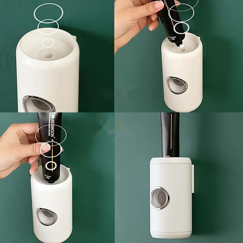Automatic Toothpaste Squeezer Wall-Mounted Toothbrush Sterilizer UV Disinfection Home Bathroom Accessories Toothpaste Dispenser