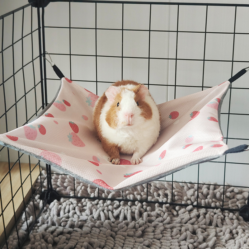 Sommer Kühlende Hamster Hängematte Hängende Betten Rattan Matte für Kleintiere Chinchillas Zuckergleiter Eichhörnchen Frettchen Haustiere Liefert: M / Rosa