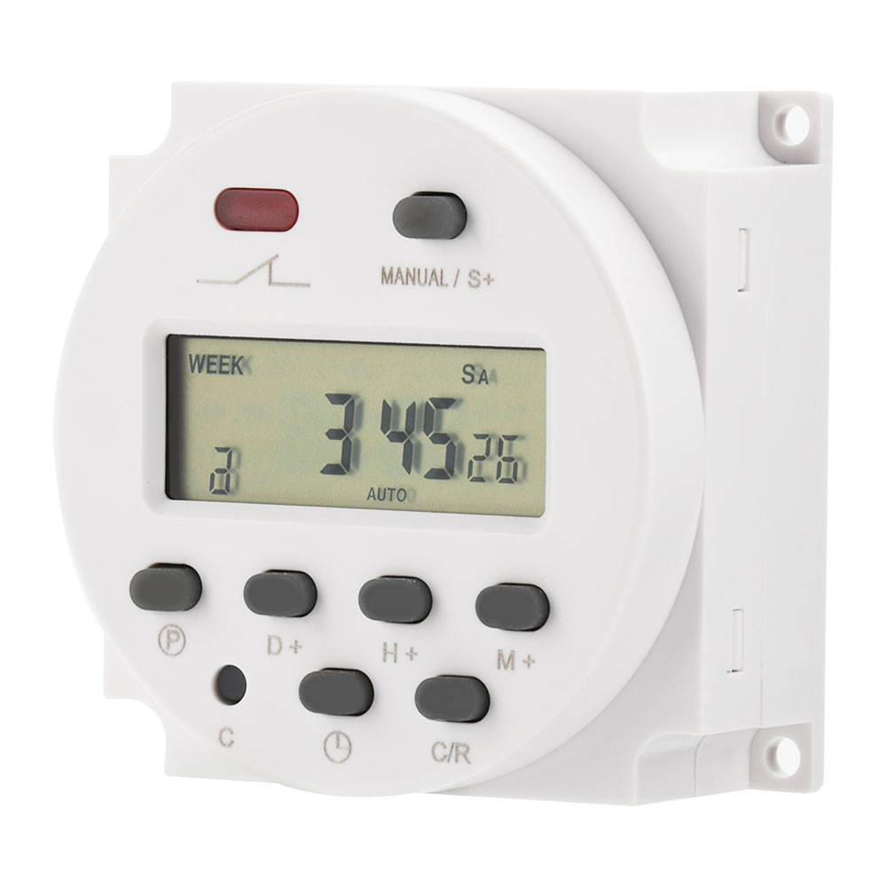 1 Second Interval 12V 24V 110V 220V Digital LCD Timer Switch 7 Days Weekly Programmable Time Relay Programmer CN101S