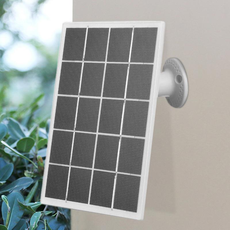 Camera Solar Panel 10W Solar Panel Charger 118 Inch Cable IP65 Waterproof Solar Panel For Home Security System 360 Adjustable