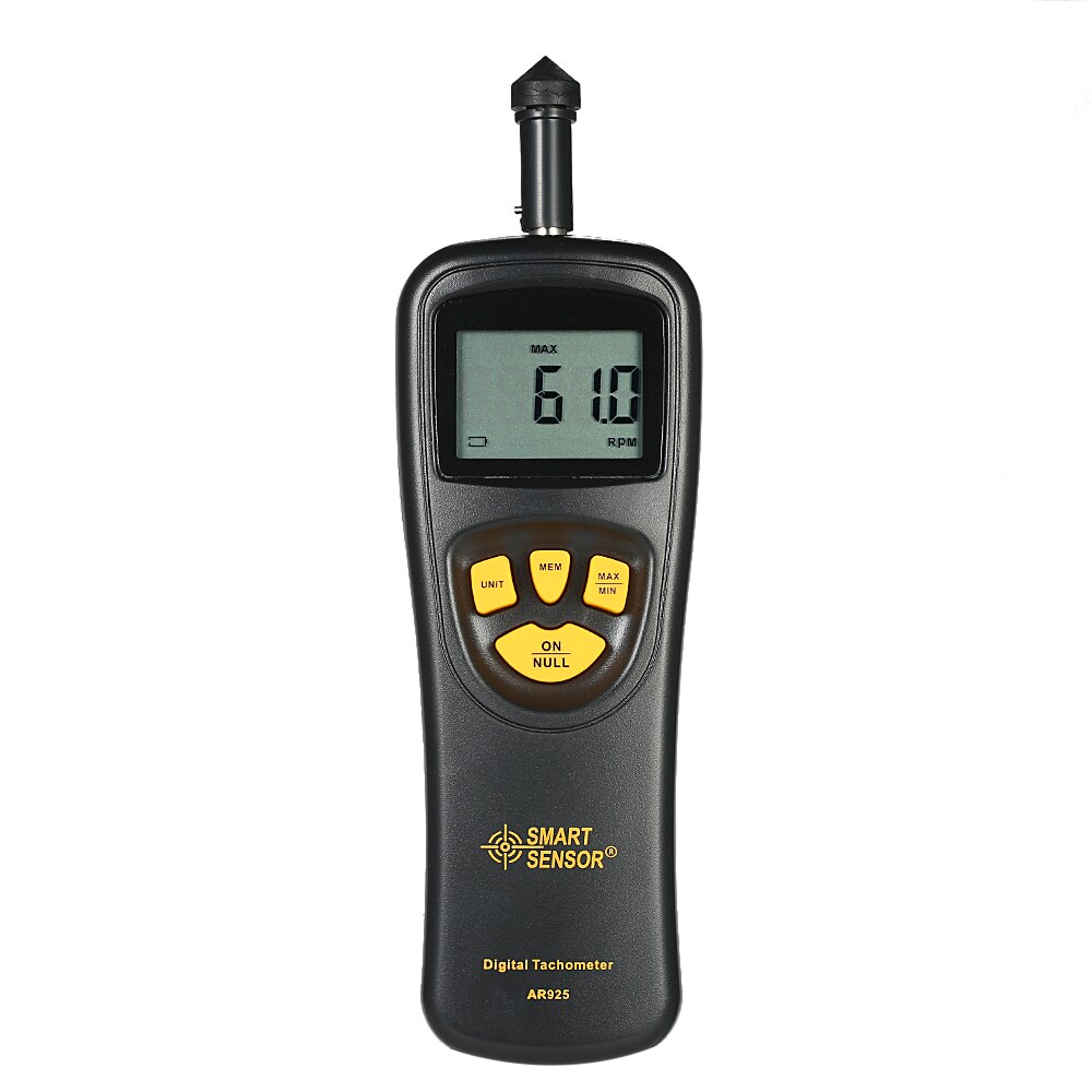 Digital Tachometer Speedometer Handheld Contact LCD Speed Meter Tach Meter 0.5 to 19999 RPM Max/Min/LAST Value Measurement