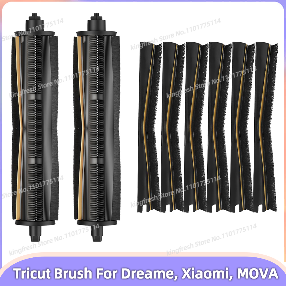 Compatible avec Brosse Tricut Dreame X30 / X40 Ultra, L20 / L30 / L40 / L10s Ultra Gen 2, X40 Master, MOVA E30 / P10 Pro Ultra / S10 Plus/P50 Pro Ultra, L10s Pro Ultra Heat, Xiaomi X20 Pro / X10+ / X20+