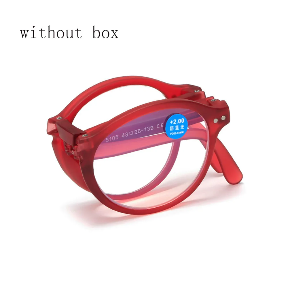 Opvouwbare leesbril met brillenkoker Unisex Draagbare lichtgewicht presbyope bril Anti blauw licht Sterkte 1,0x ~ 4,0x: Rood / +150