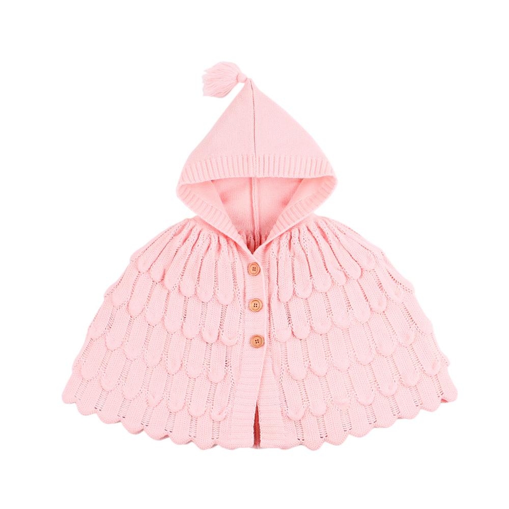 Toddler Kids Baby Girls Boys Autumn Winter Sweater Warm Coat Knit Outwear Hooded Jacket Children Clothes: Pink / 18M