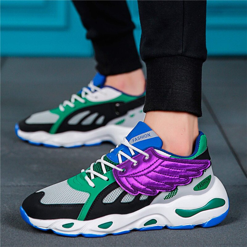 Chaussures de Skate en tissu noires 1 paire | Ailes décoratives, baskets de Marathon, accessoires de chaussures, petites ailes adorables pour garçons et filles