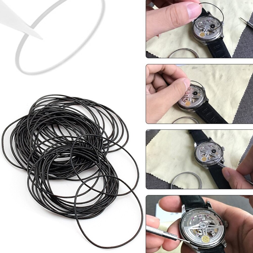 Watches Back Case Gasket Kit Practical Waterproof Rubber Replacement Seal Accessories Repair Tool Washer Round Durable O-Ring