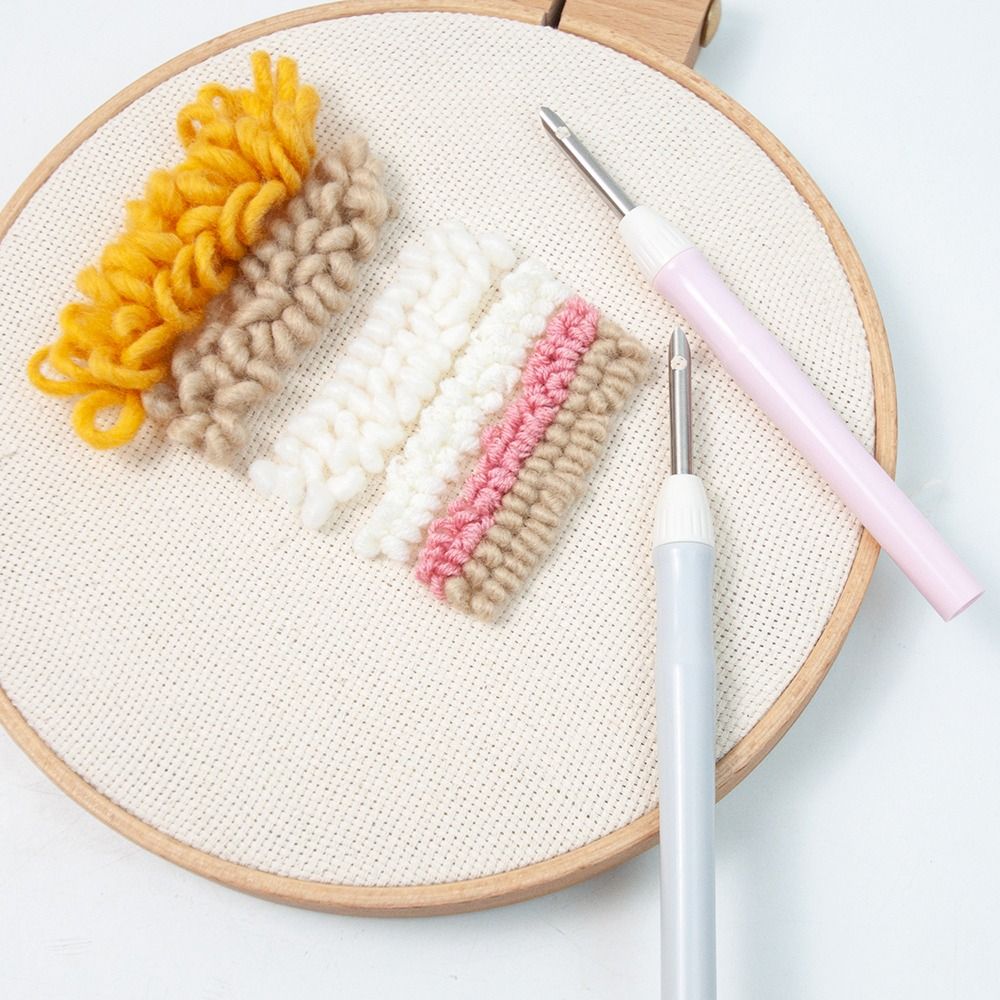 Embroidery Punch Needle Kit Stitching Tool Set Magic Embroidery Needle Pen Weaving Tool Knitting Sewing Tools for DIY Sewing