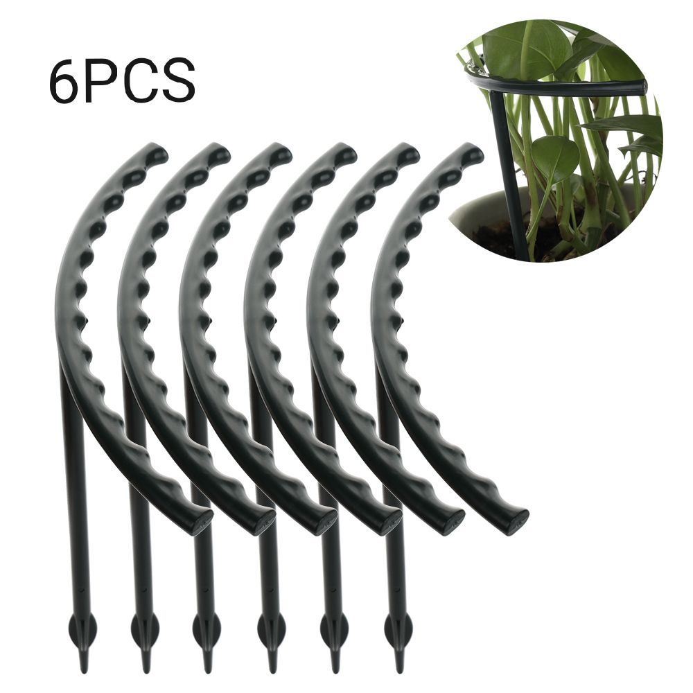 2 stk /6 stk buet diy plast plantestøtteramme pottebrakett hylle klatreblomst fast plante hage vinstokker feste: 6 stk